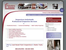 Tablet Screenshot of inspectionsunlimited.com